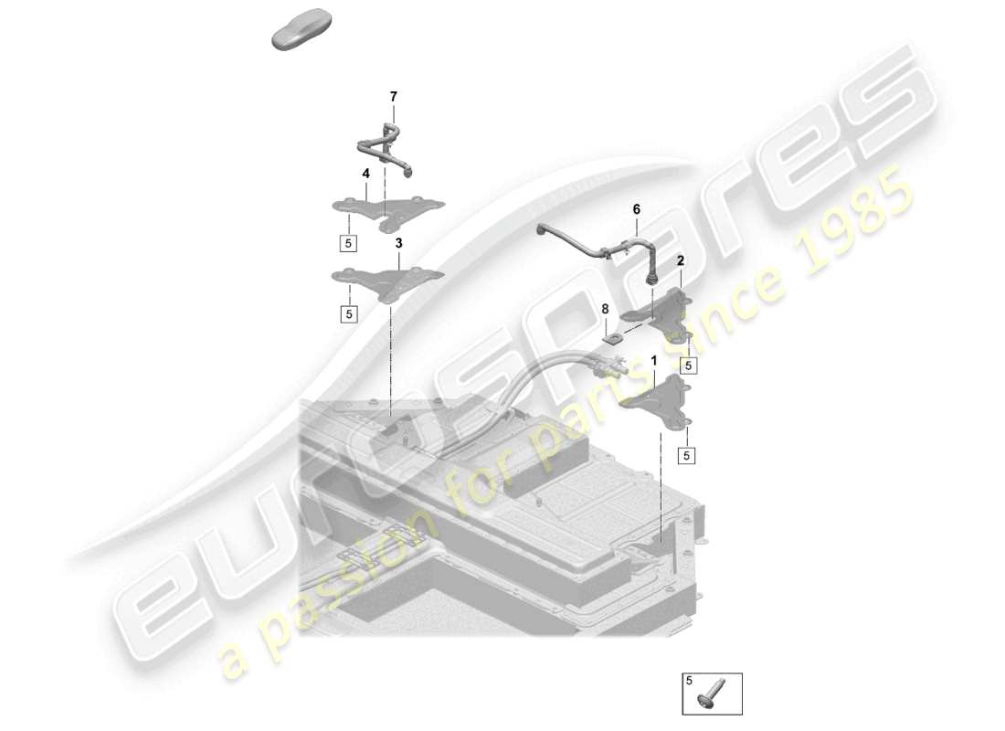 porsche 2026 (taycan 9j1-2) spare battery coolant cooling system part diagram