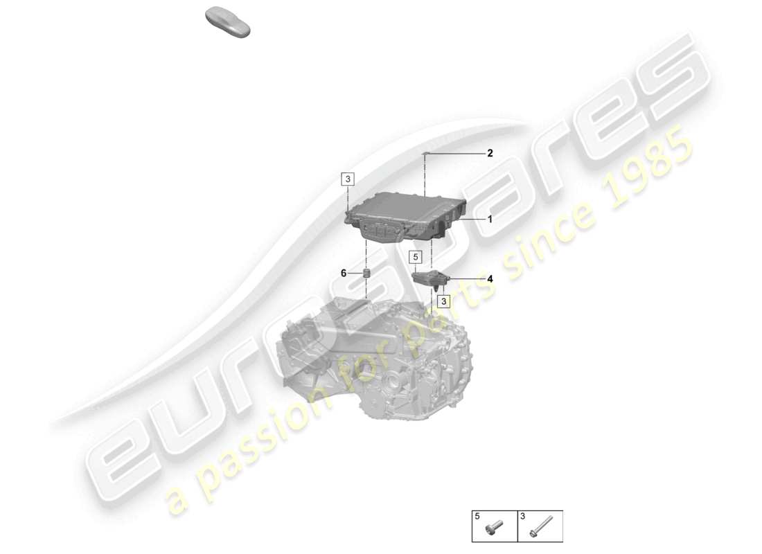 porsche 2026 (macan-e) power and control electronics- macan turbo for electric drive individual parts rear axle part diagram