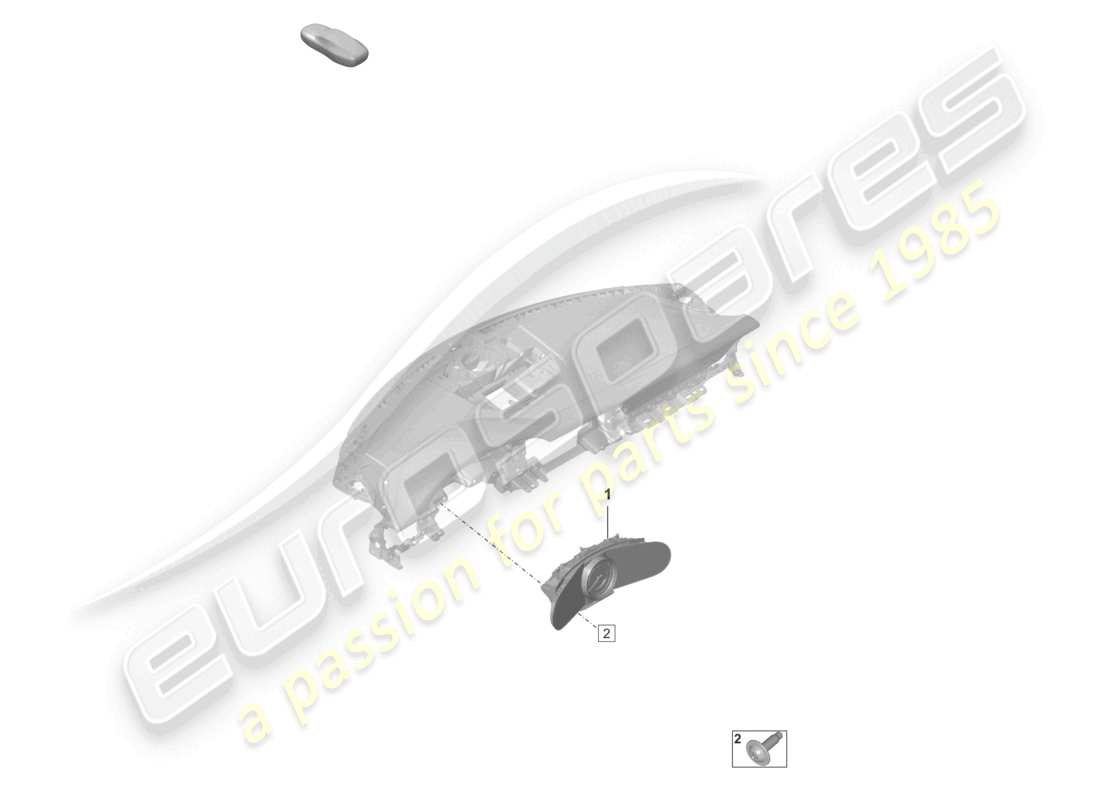 porsche 2023 (992-1 gt3/rs/st) combi-instrument parts diagram