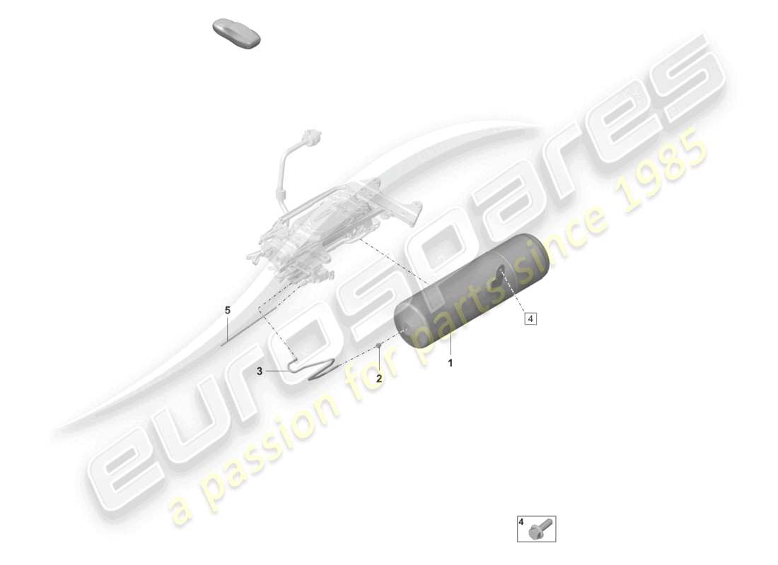 porsche 2023 (panamera 971-2) pressure accumulator air line part diagram