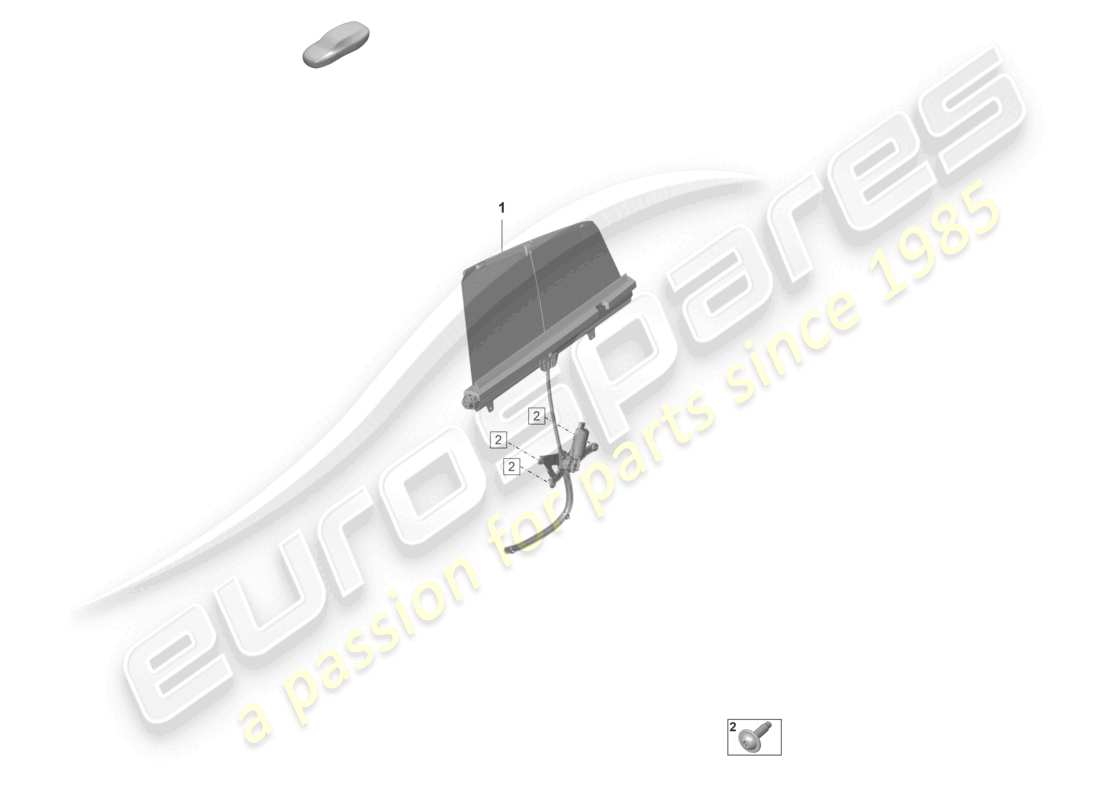 porsche 2023 (panamera 971-2) roller blind door window rear part diagram