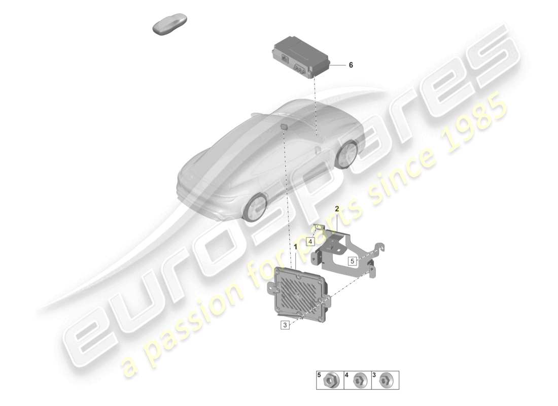 porsche 2023 (taycan 9j1-1) control unit for online services part diagram