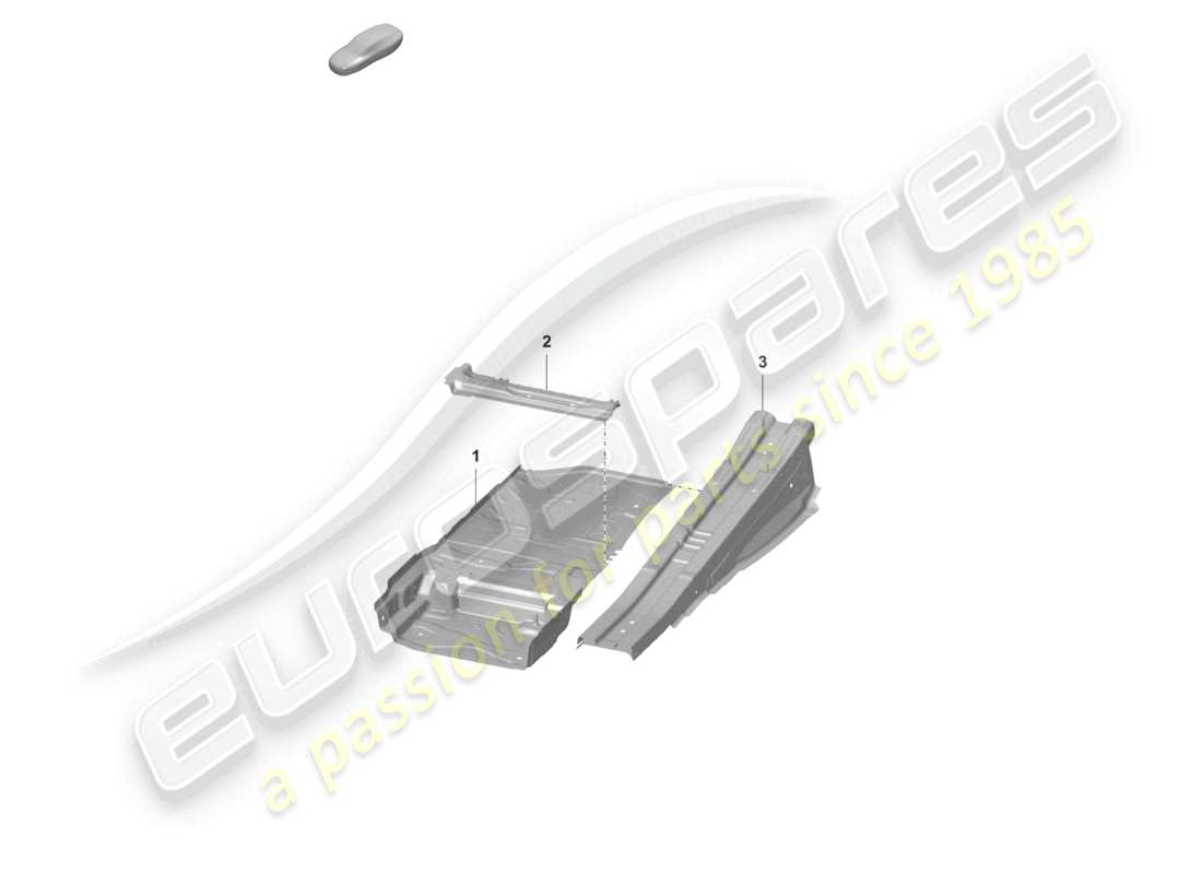 porsche 2020 (taycan 9j1-1) bottom plate front seat support tunnel part diagram