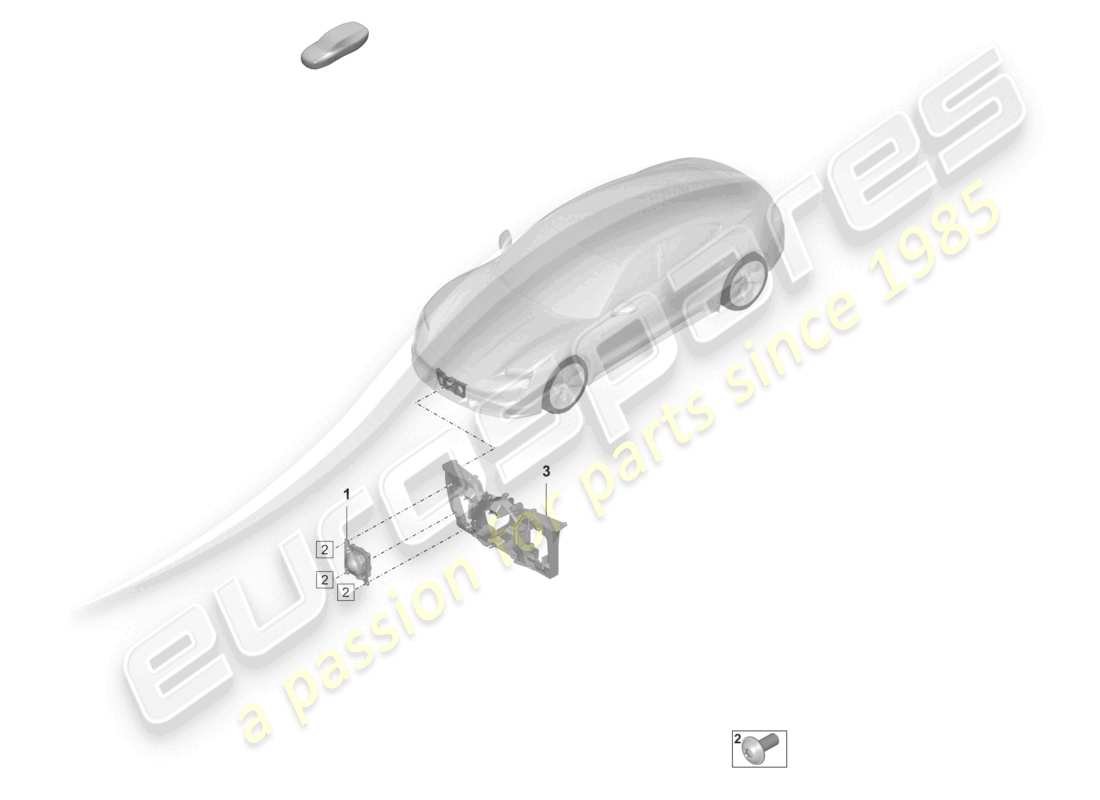 porsche 2023 (taycan 9j1-1) driver assistance system radar sensor cruise-control system part diagram