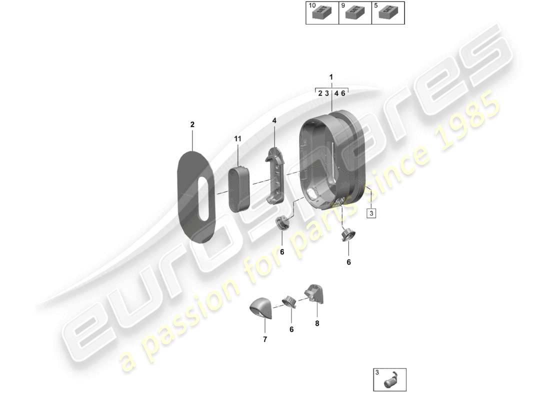 porsche 2026 (taycan 9j1-2) charging station part diagram