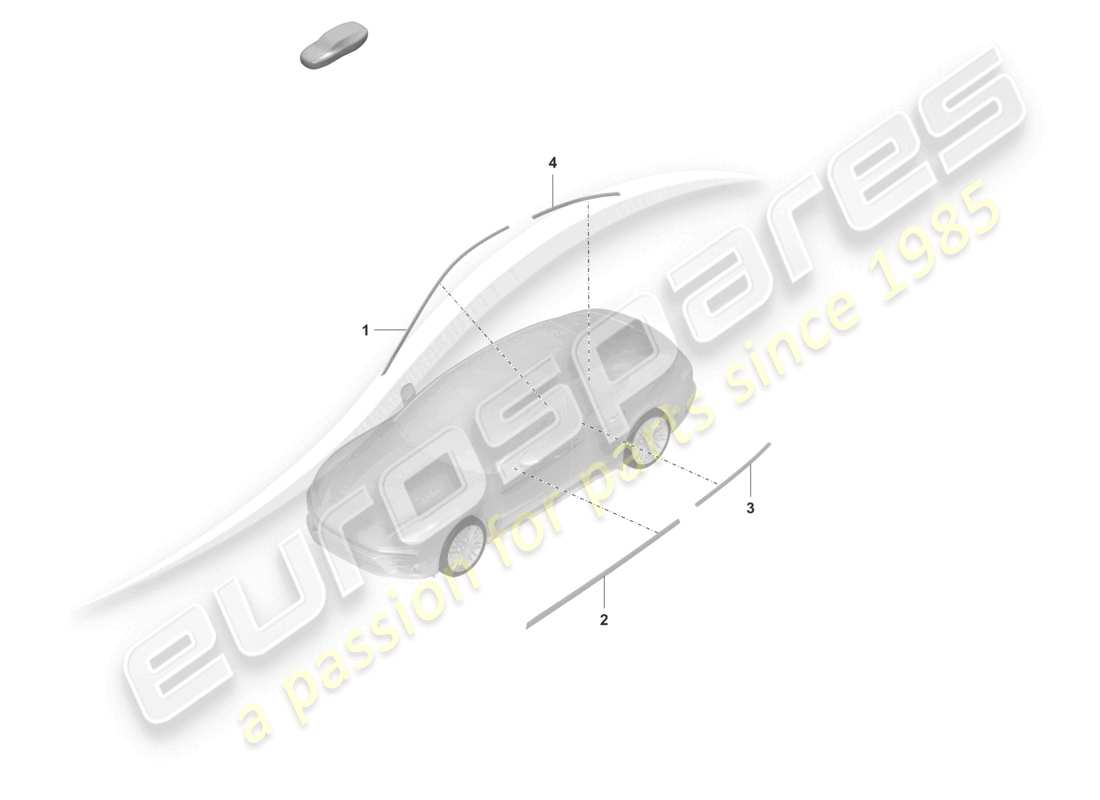 porsche 2023 (panamera 971-2) moldings doors part diagram