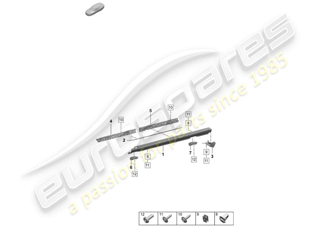 porsche 2026 (macan-e) side member trim outer accessories part diagram