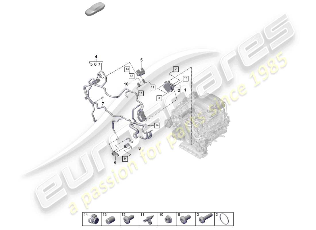 porsche 2025 (panamera 976) vacuum system vacuum pump part diagram