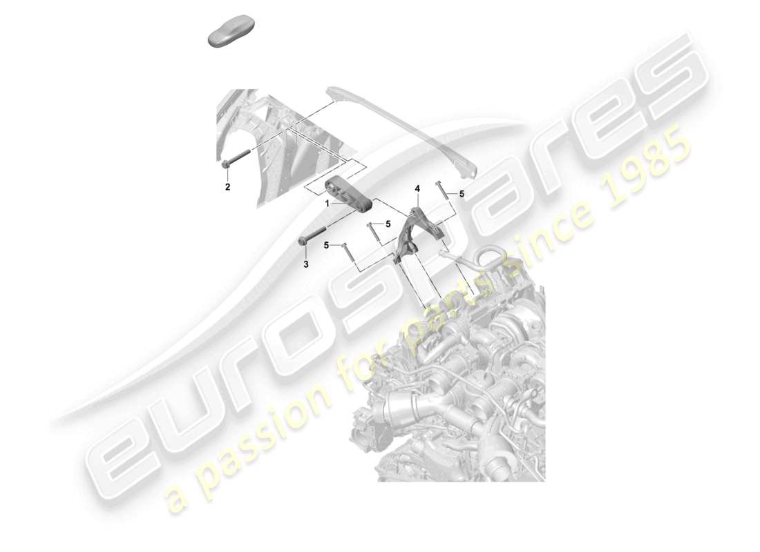porsche 2026 (panamera 976) engine lifting tackle engine support part diagram