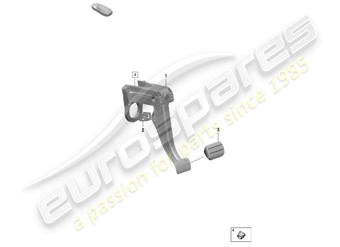 porsche 2025 (taycan 9j1-2) brake pedal parts diagram