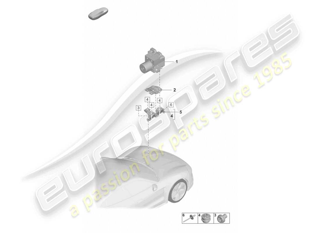 porsche 2023 (taycan 9j1-1) hydraulic unit anti-locking brake syst. -abs- part diagram