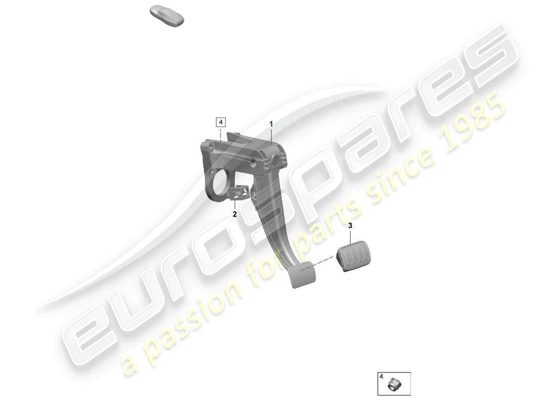 porsche 2026 (taycan 9j1-2) brake pedal part diagram