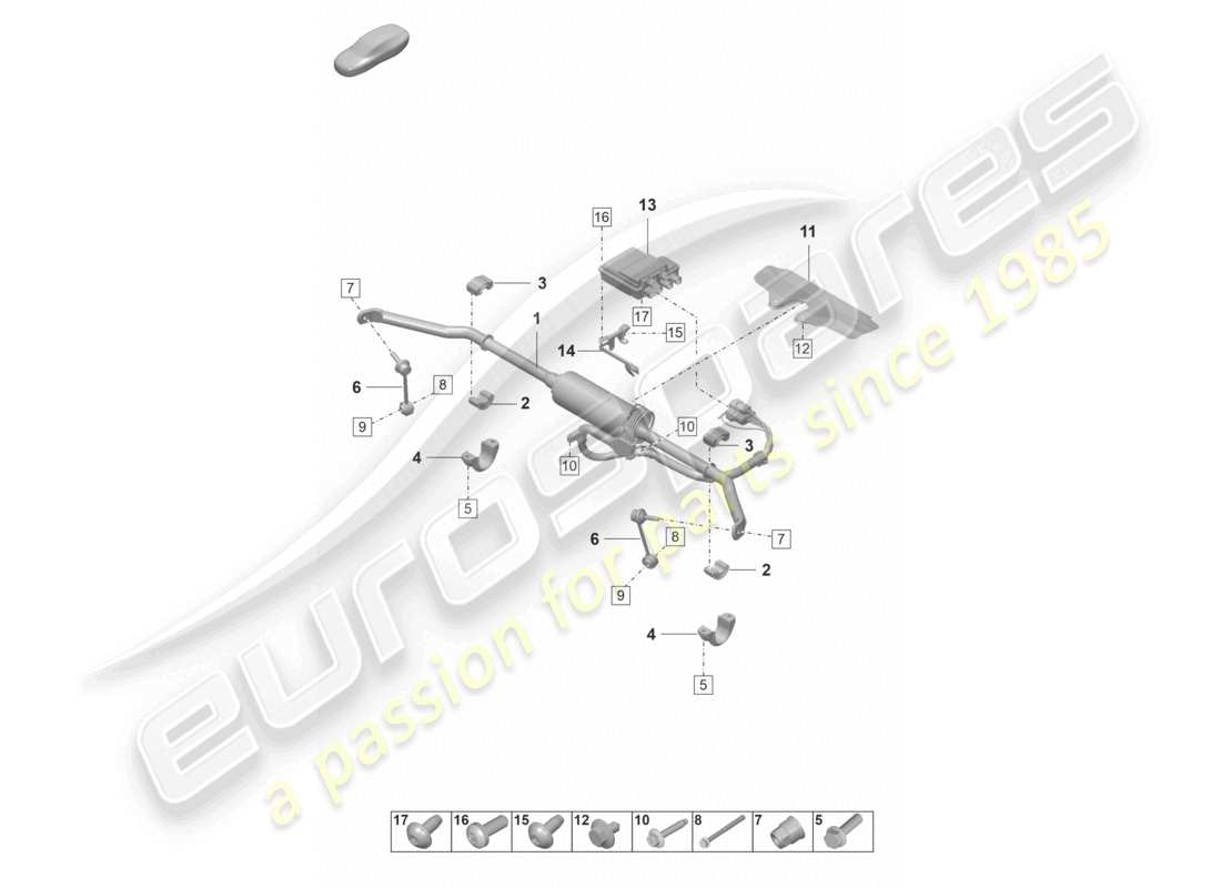 porsche 2024 (panamera 971-2) anti-roll bar for vehicles with electronic roll stabilisation part diagram