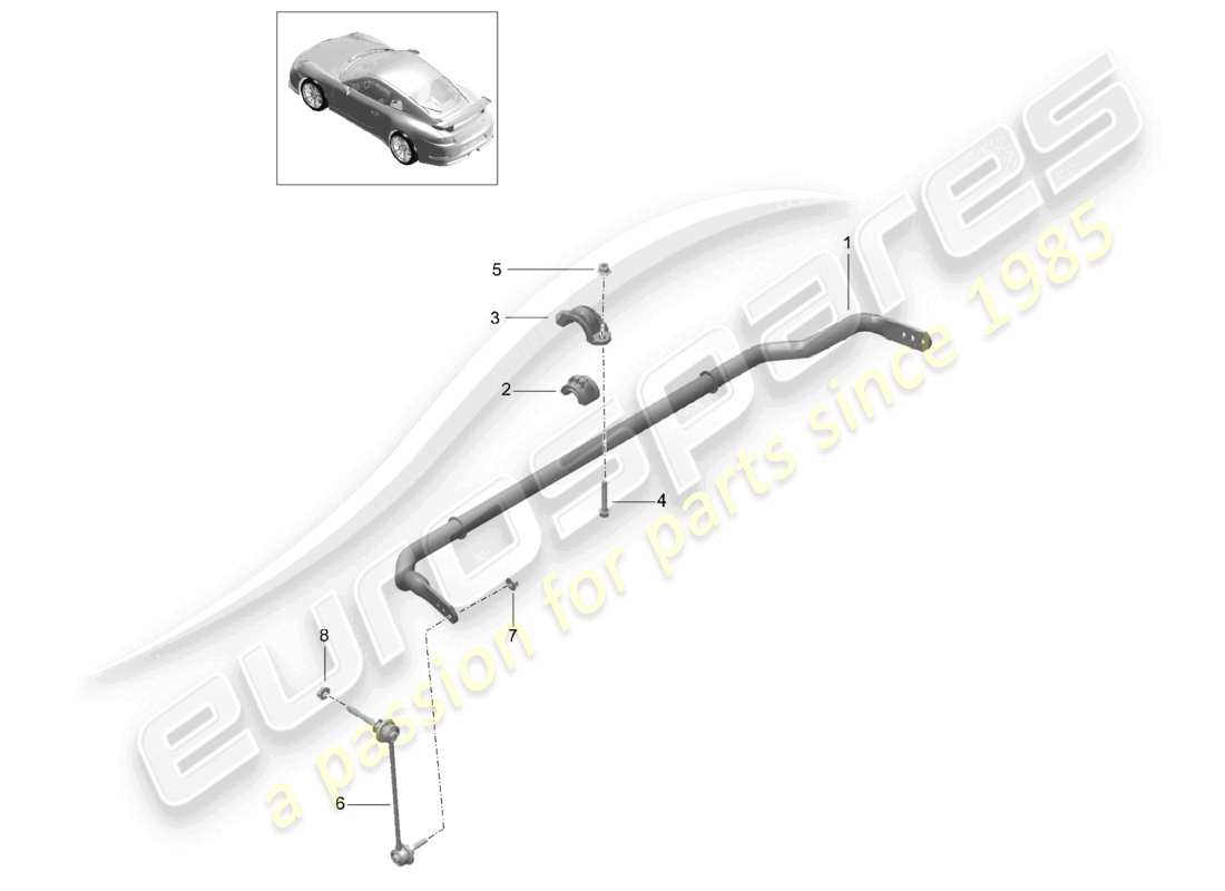 porsche 2021 (991-2 r/gt3/rs) anti-roll bar d >>- mj 2017 part diagram