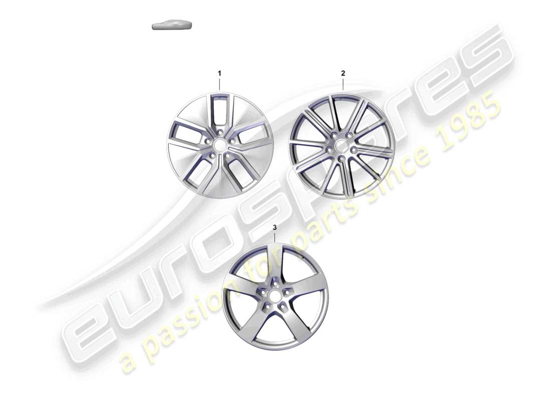 porsche 2026 (panamera 976) alloy wheel 20 part diagram