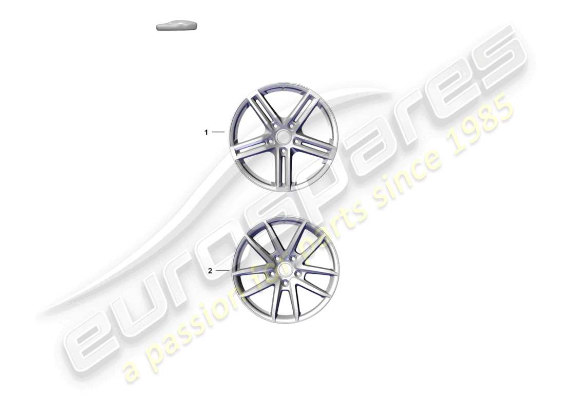 porsche 2026 (panamera 976) alloy wheel 19 part diagram