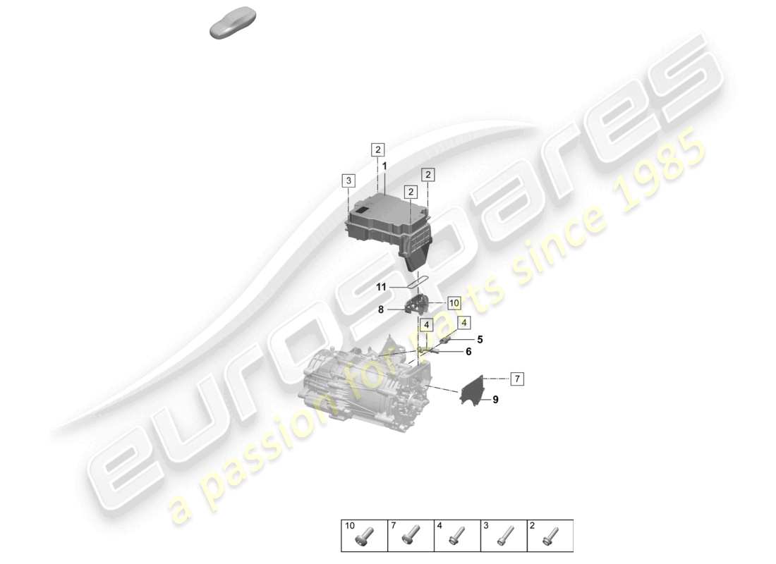 porsche 2026 (taycan 9j1-2) traction motor for elec. drive individual parts front axle part diagram