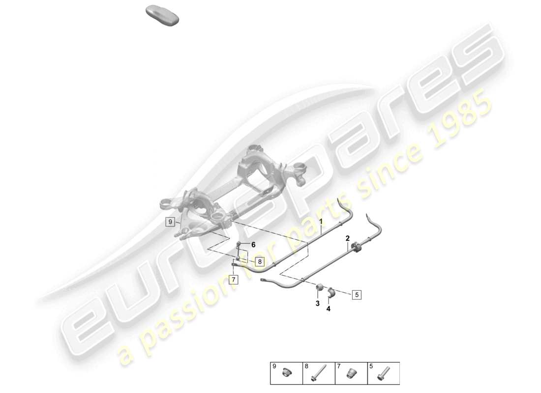 porsche 2026 (taycan 9j1-2) anti-roll bar part diagram