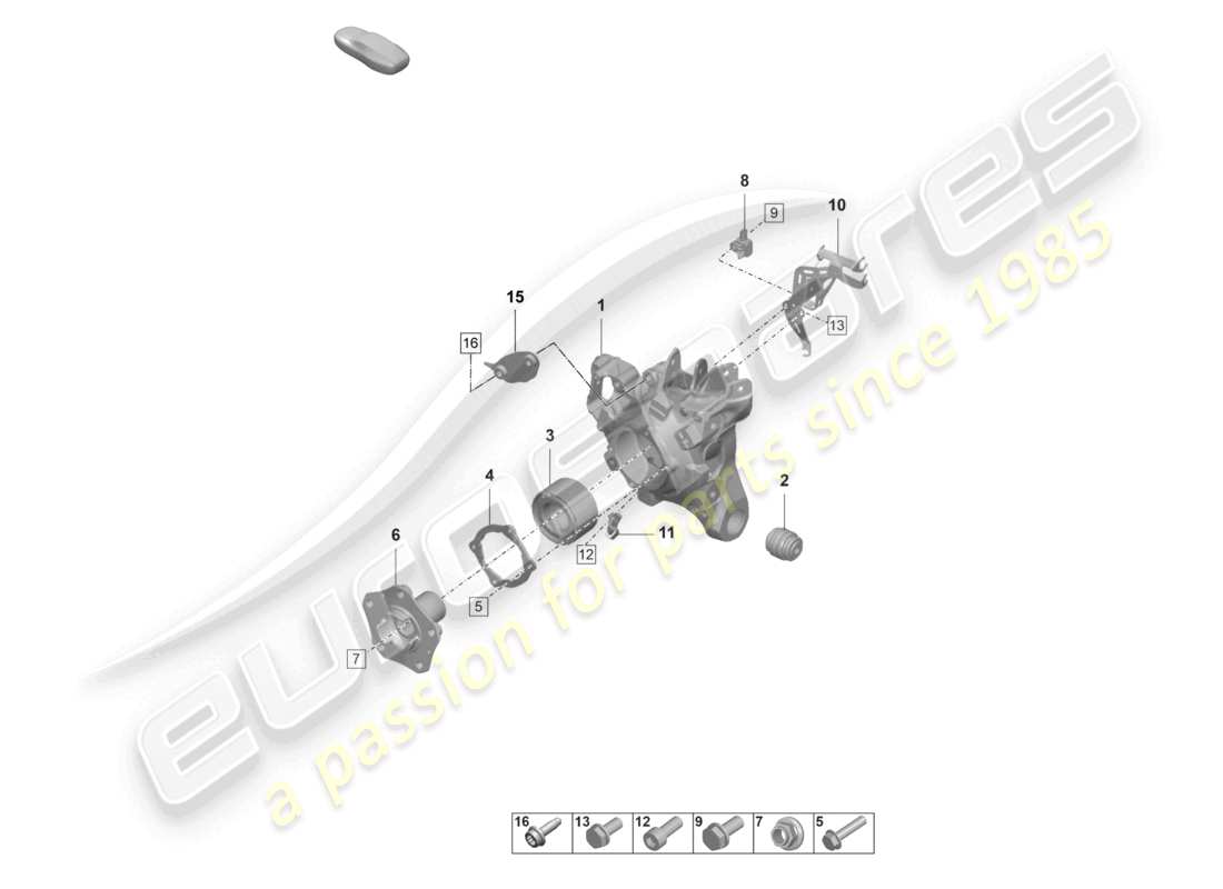porsche 2026 (taycan 9j1-2) wheel carrier parts diagram