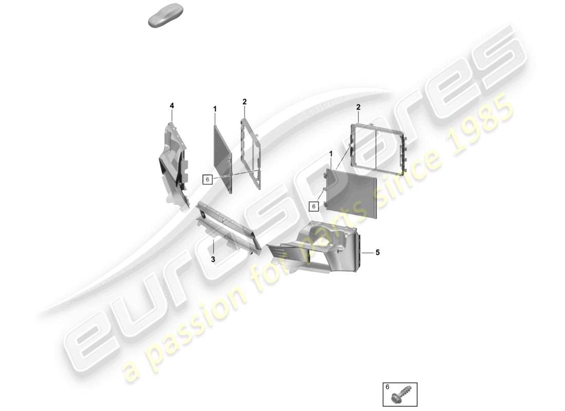 porsche 2026 (718 cayman gt4) a/c condenser air guide housing part diagram