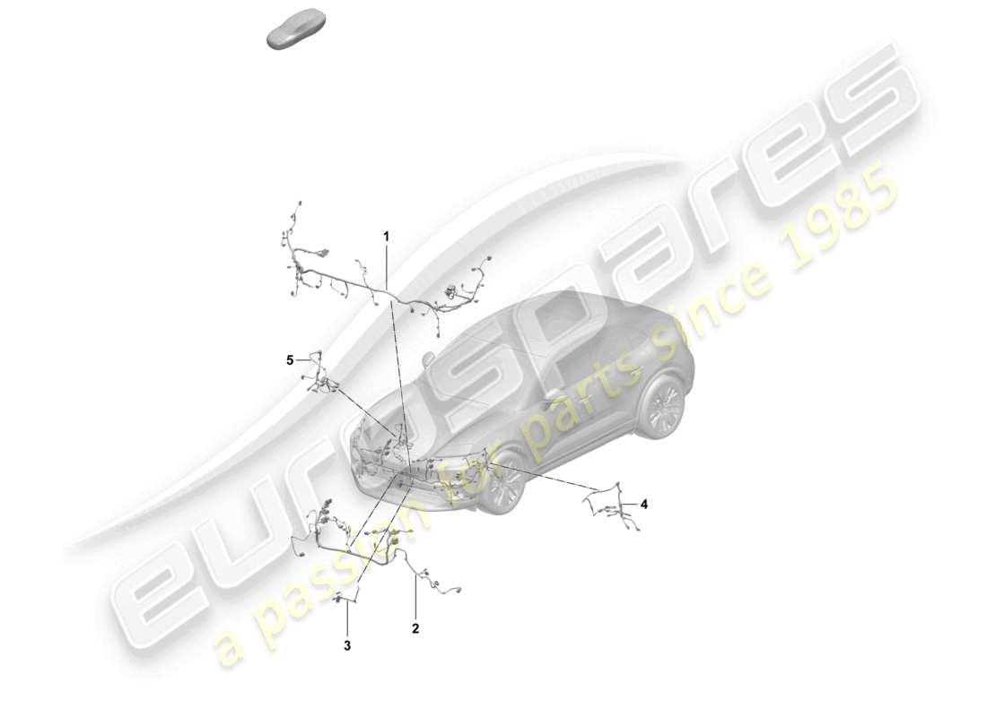porsche 2025 (macan-e) wiring looms front bumper front end abs part diagram