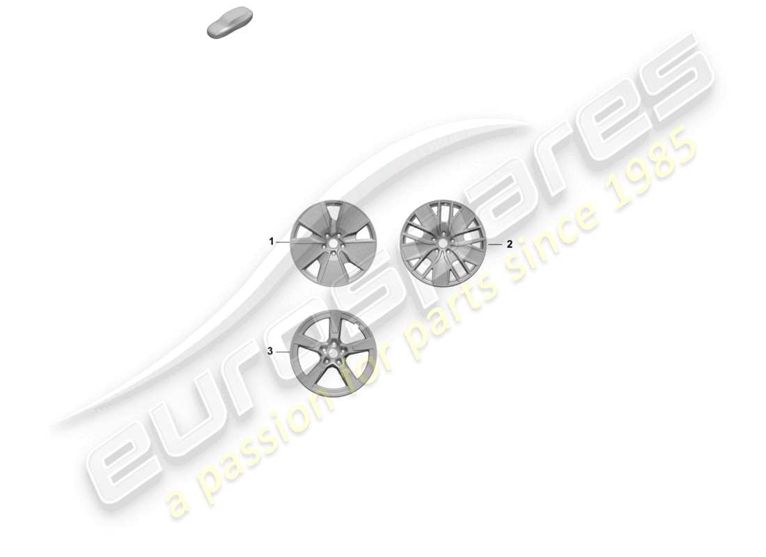porsche 2025 (macan-e) alloy wheel part diagram