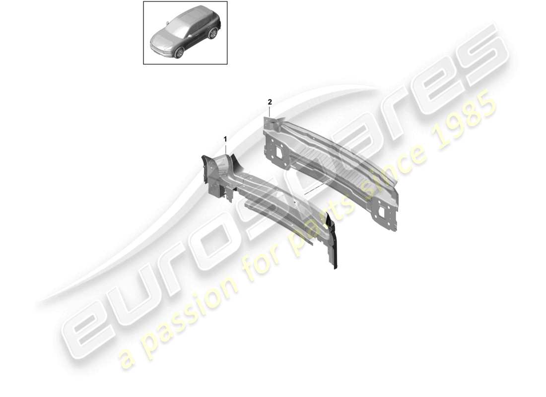 a part diagram from the porsche cayenne parts catalogue