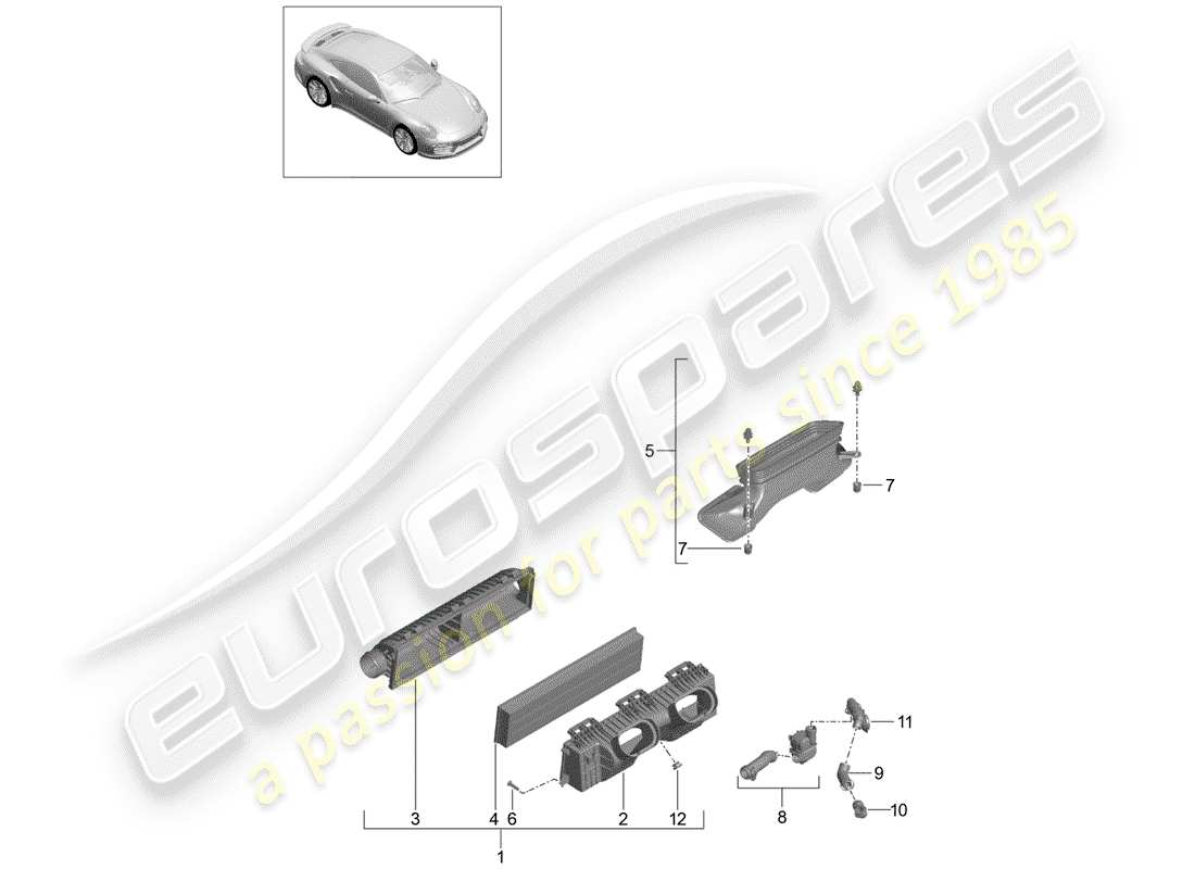 porsche 2018 (991-2 turbo) air cleaner part diagram