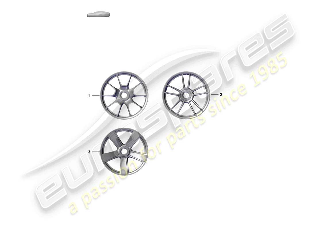 porsche 2024 (992-2 turbo / s) alloy wheel with central locking turbo s part diagram