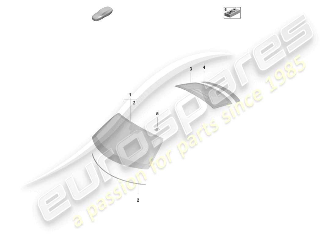 porsche 2022 (taycan 9j1-1) windscreen rear window part diagram