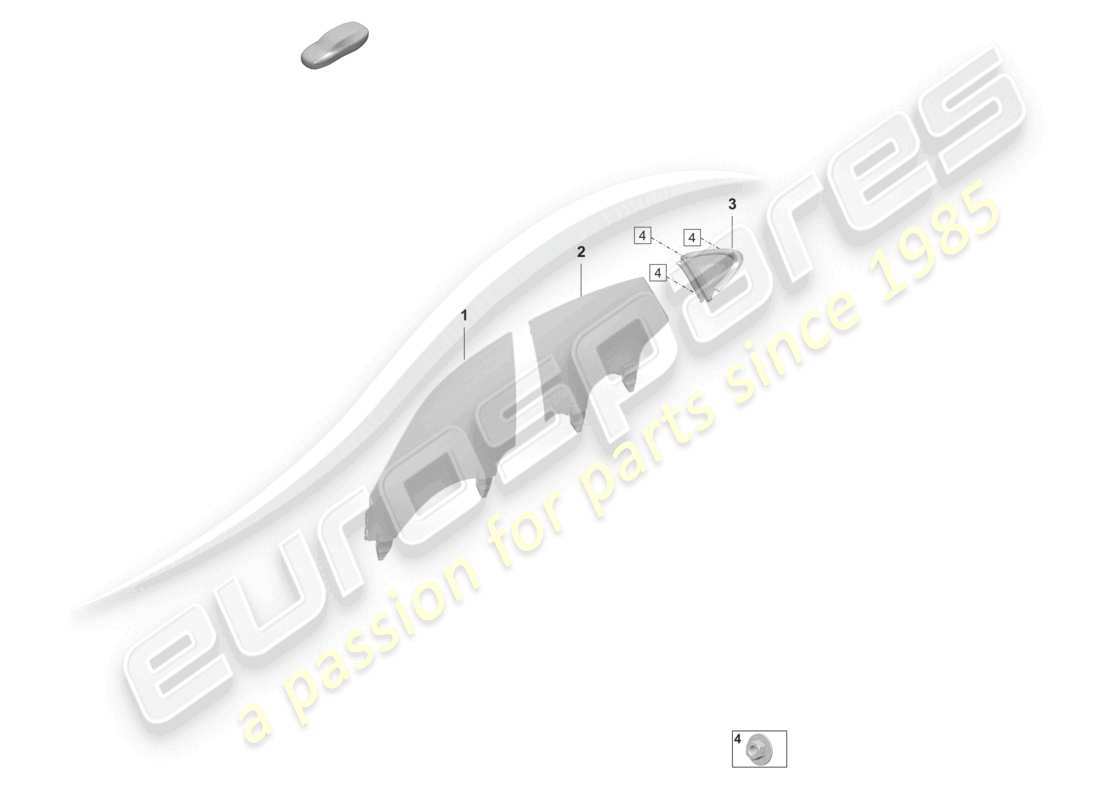 porsche 2021 (taycan 9j1-1) side window part diagram