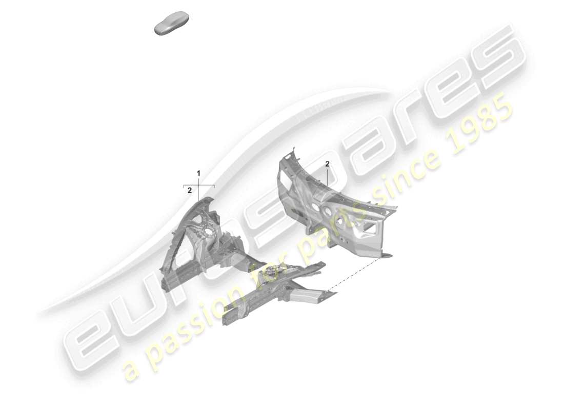 porsche 2021 (taycan 9j1-1) front end firewall part diagram