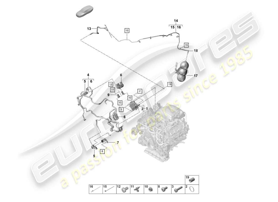 porsche 2022 (panamera 971-2) vacuum system vacuum pump part diagram