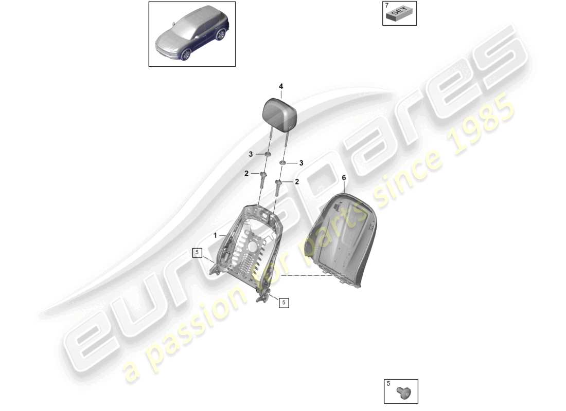 a part diagram from the porsche 2024 (cayenne e3 9ya/9yb) parts catalogue