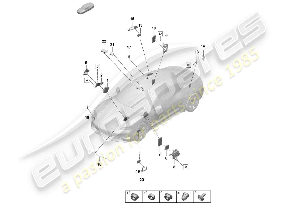part diagram containing part number pad907410a