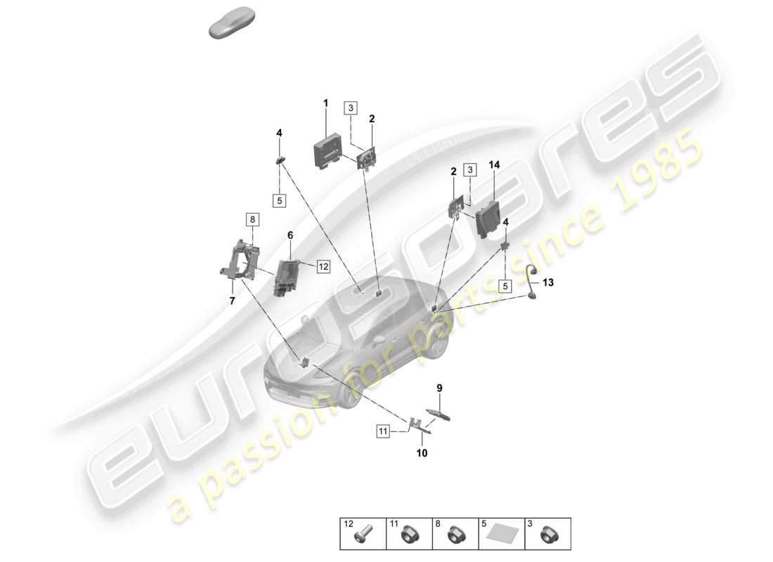 a part diagram from the porsche macan parts catalogue