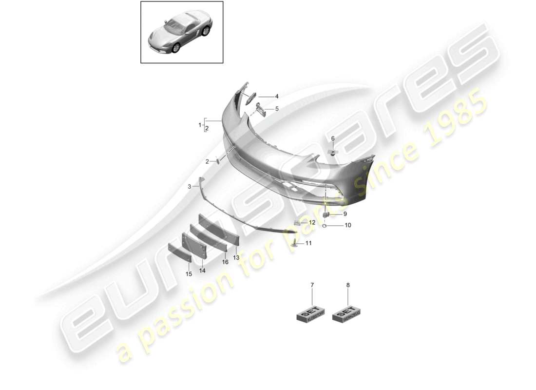 VIEW PARTS DIAGRAMS FROM THE PORSCHE BOXSTER PARTS CATALOGUE a part diagram from the porsche boxster parts catalogue
