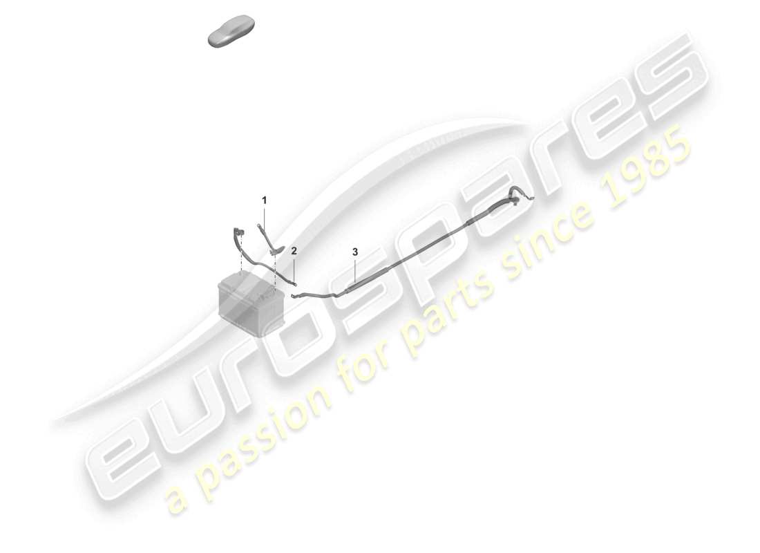 porsche 2024 (992-2 turbo / s) wiring set for battery + earth cable for battery part diagram