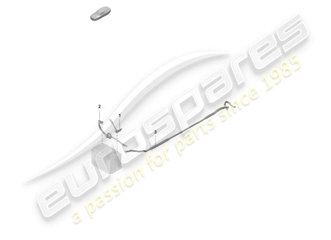 porsche 2021 (992-1 gt3/rs/st) wiring set for battery + earth cable for battery part diagram