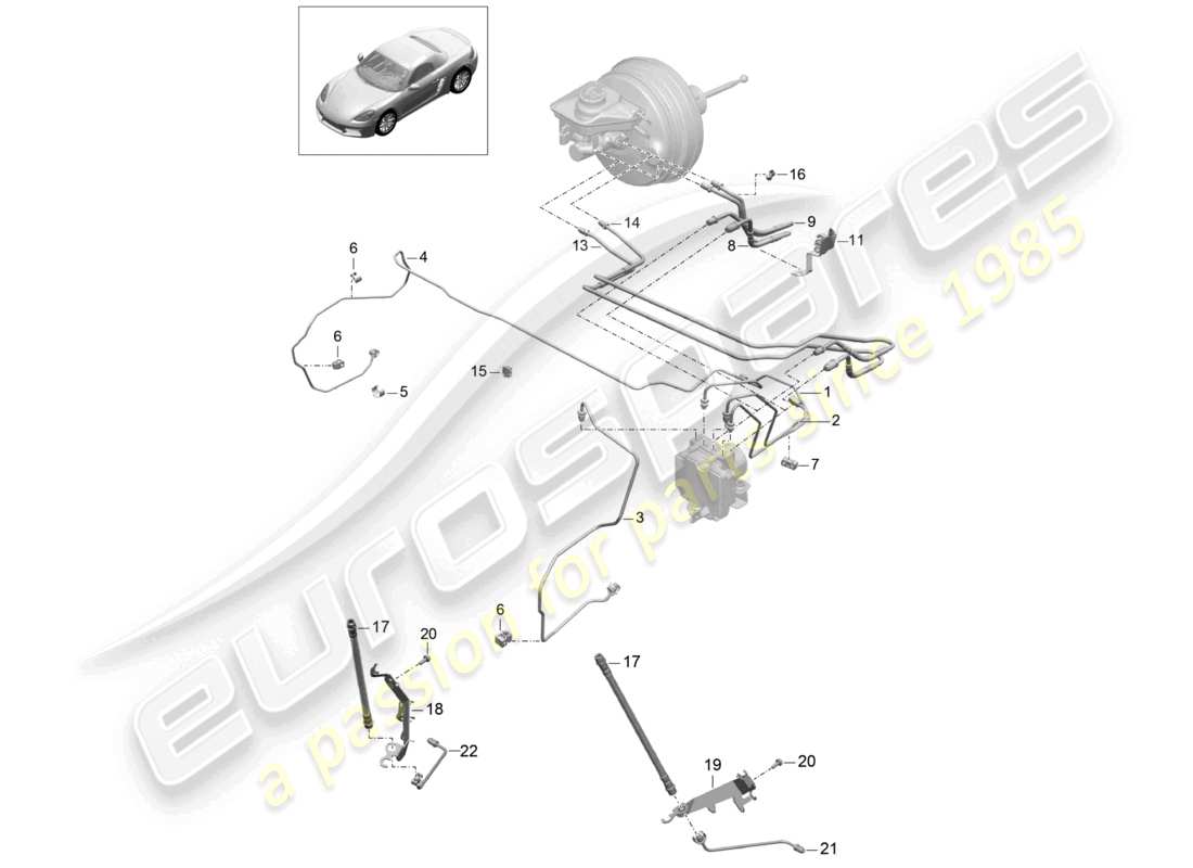 a part diagram from the porsche boxster parts catalogue