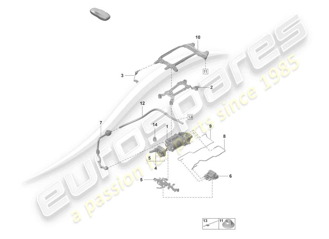 porsche 2023 (panamera 971-2) compressor air supply unit part diagram