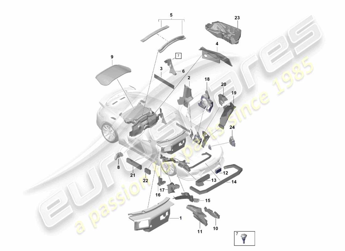 VIEW PARTS DIAGRAMS FROM THE PORSCHE CAYMAN PARTS CATALOGUE a part diagram from the porsche cayman parts catalogue