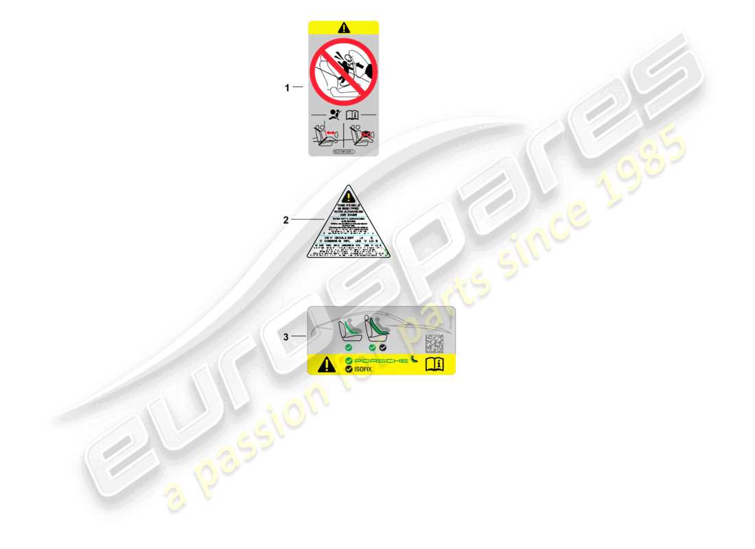 porsche 2026 (992-2) notice airbag part diagram