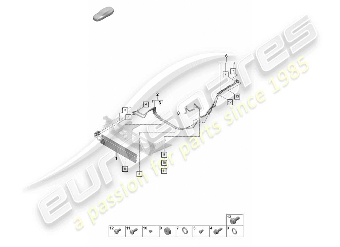 porsche 2024 (panamera 971-2) gear oil cooler oil pressure line for gearbox oil cooling - pdk - gearbox part diagram