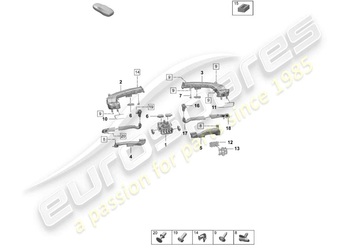 porsche 2026 (taycan 9j1-2) air guide dashboard part diagram