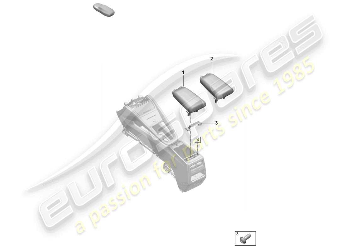 porsche 2025 (macan-e) centre console armrest inscription parts diagram
