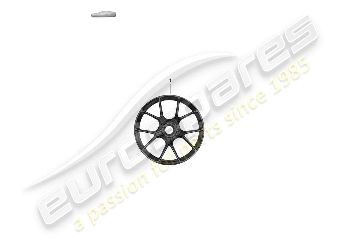 porsche 2022 (992-1 gt3/rs/st) alloy wheel for winter tires part diagram