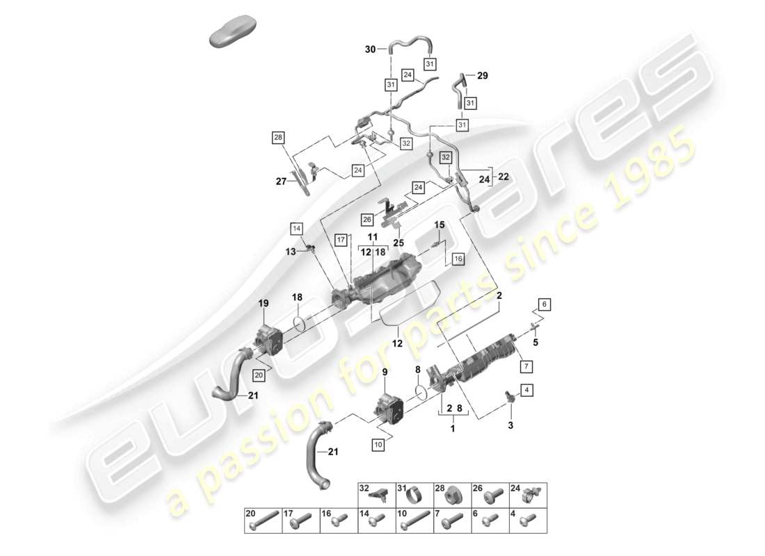 porsche 2022 (panamera 971-2) intake manifold ventilation for fuel tank part diagram