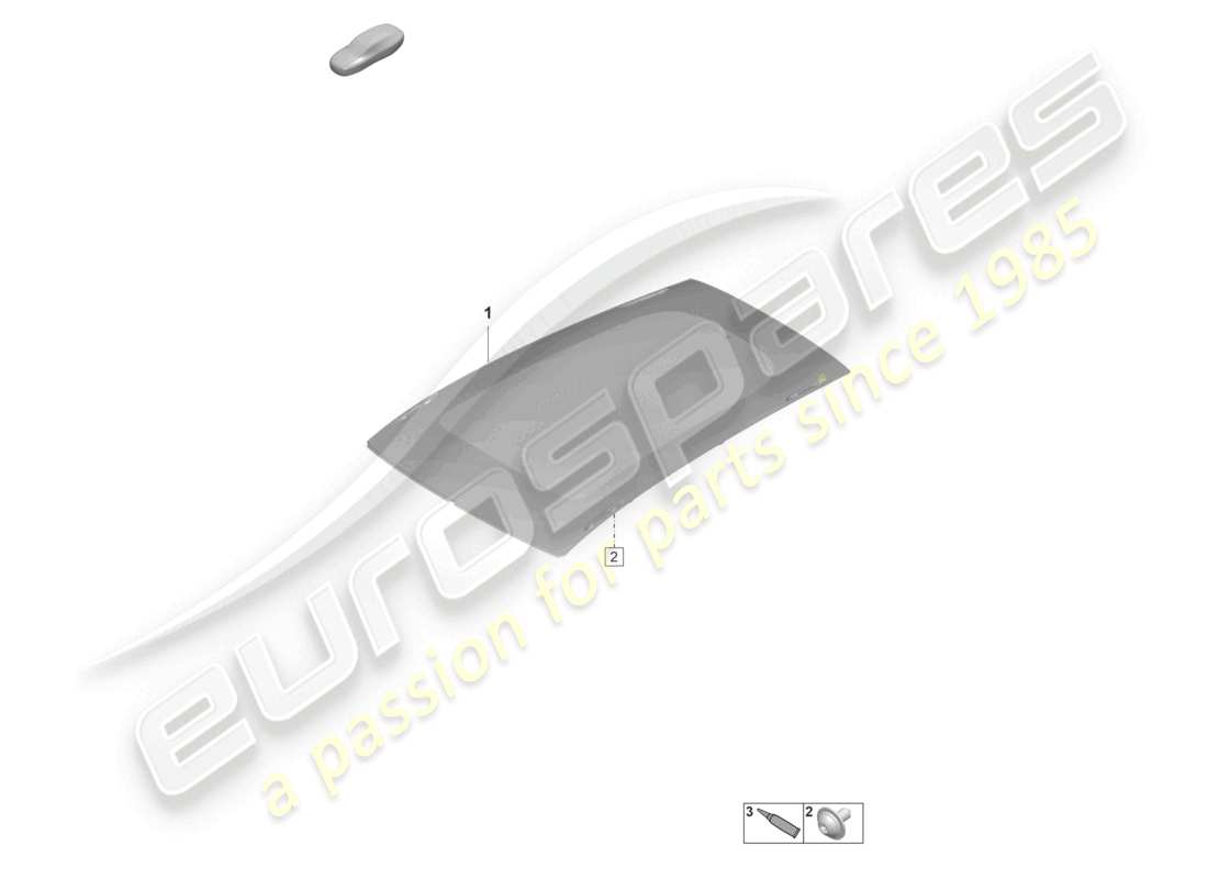 porsche 2022 (taycan 9j1-1) glass roof part diagram
