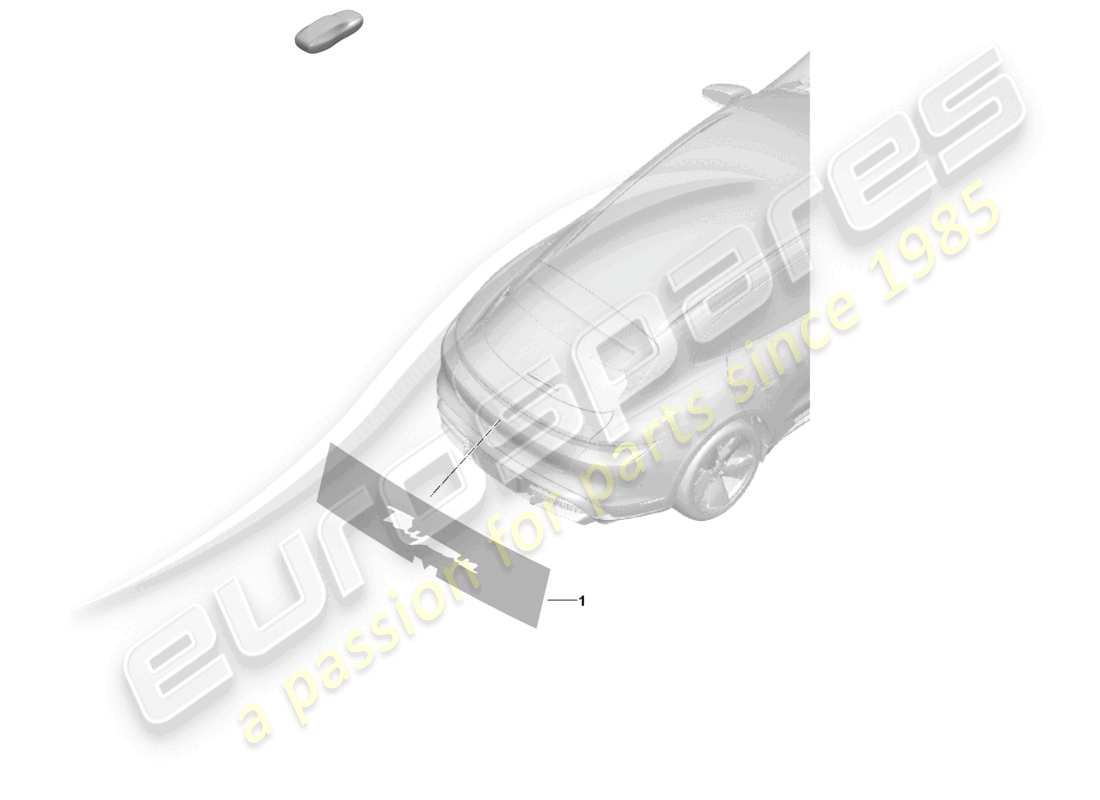 porsche 2022 (taycan 9j1-1) assembly aid for lettering part diagram